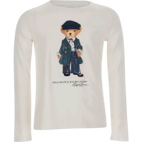 Baumwoll Polo Bear Langarm T-shirt , Herren, Größe: S - Polo Ralph Lauren - Modalova