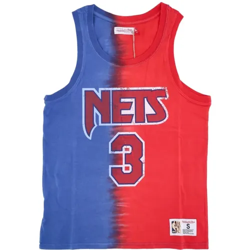 NBA Tie Dye Tank Petrovic Nr. 3 , Herren, Größe: L - Mitchell & Ness - Modalova