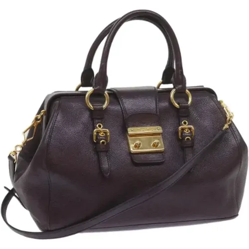 Pre-owned Leder Handtaschen , Damen, Größe: ONE Size - Miu Miu Pre-owned - Modalova