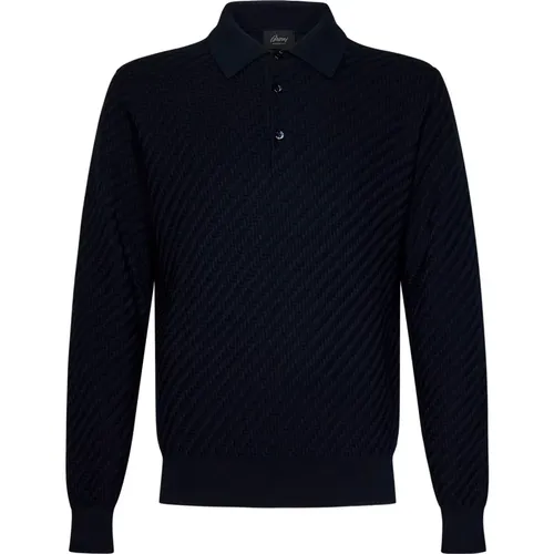 Blaues Poloshirt Erhöhe Garderobe - Brioni - Modalova