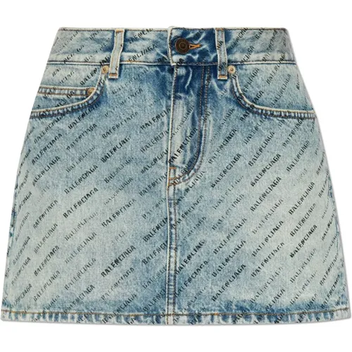 Denim skirt , female, Sizes: M, XS, S - Balenciaga - Modalova