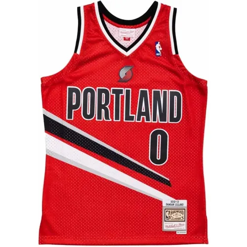 Portland Trail Blazers Rotes Jersey , Herren, Größe: M - Mitchell & Ness - Modalova