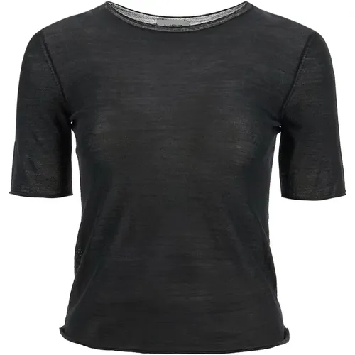 Leichter Strick-Crew-Neck-Top , Damen, Größe: S - MRZ - Modalova