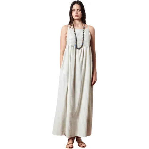 Gestreiftes Kleid mit Empire-Taille , Damen, Größe: S - Massimo Alba - Modalova