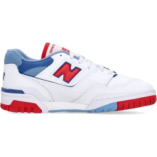 Weiß/Rot/Blau Niedriger Sneaker 550 , Herren, Größe: 44 EU - New Balance - Modalova