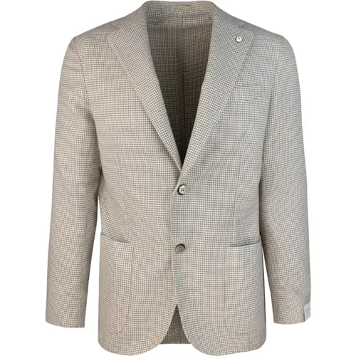 Houndstooth Blazer Jacke , Herren, Größe: M - Lubiam - Modalova