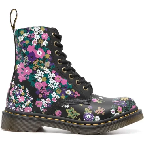 Floral Print Leather Boots , female, Sizes: 4 UK, 6 UK, 5 UK - Dr. Martens - Modalova