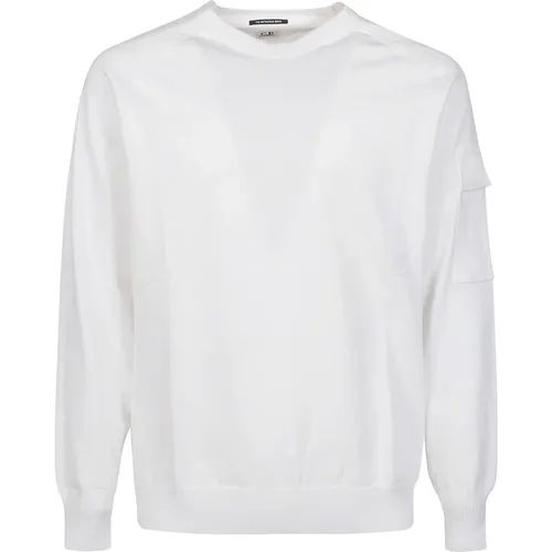 Weiße Metropolis Stretch Tasche Pullover , Herren, Größe: L - C.P. Company - Modalova