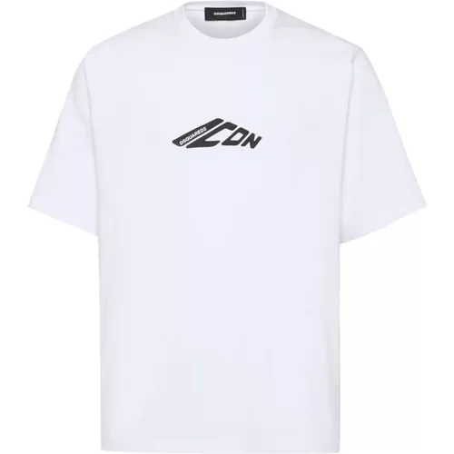 T-Shirt with Style D20033 , male, Sizes: XS, S, XL, L, 2XL, M - Dsquared2 - Modalova