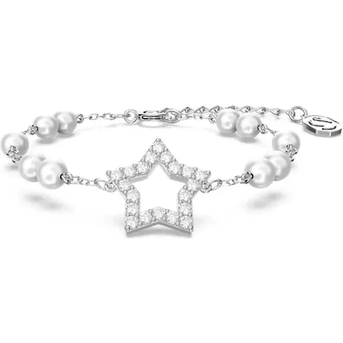 Stella Crystal Pearl Bracelet Silver , female, Sizes: ONE SIZE - Swarovski - Modalova