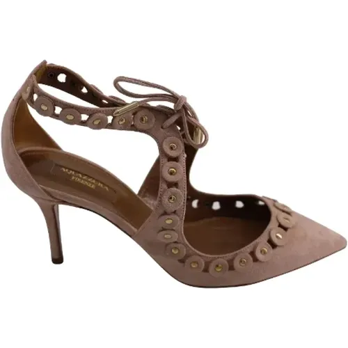 Pre-owned Suede heels , female, Sizes: 4 UK - Aquazzura Pre-owned - Modalova