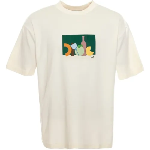 Natur Print T-Shirt , Herren, Größe: L - Drole de Monsieur - Modalova