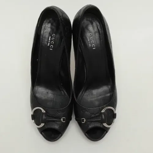 Pre-owned Leather heels , female, Sizes: 5 UK - Gucci Vintage - Modalova