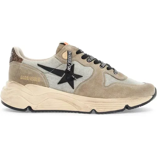 Nylon Suede Running Sneakers Durable Sole , male, Sizes: 4 UK - Golden Goose - Modalova