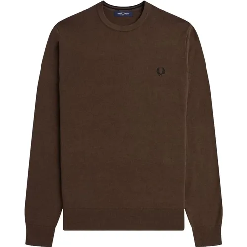 Herren Woll Baumwoll Pullover , Herren, Größe: S - Fred Perry - Modalova