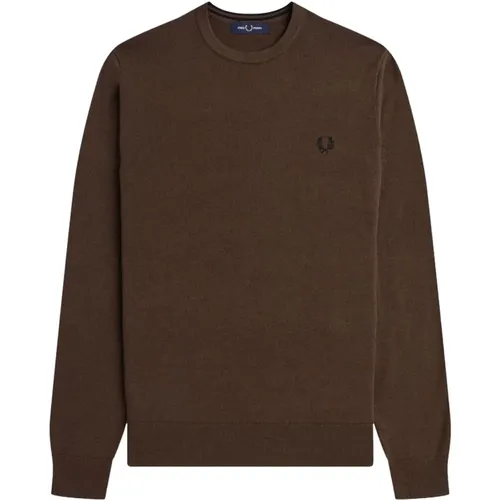 Men`s Wool Cotton Sweaters , male, Sizes: L, S - Fred Perry - Modalova