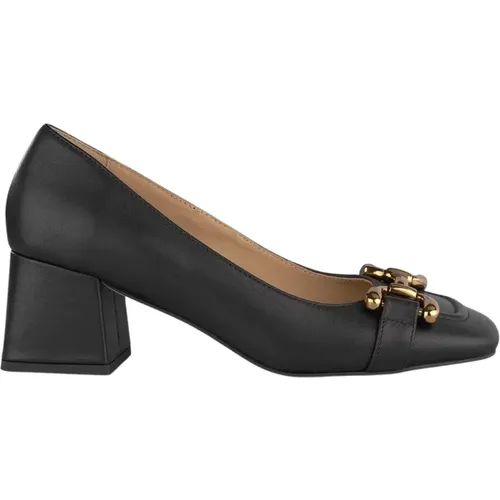 Leather pumps with square toe , female, Sizes: 7 UK, 4 UK, 5 UK, 3 UK, 6 UK, 8 UK - Alma en Pena - Modalova