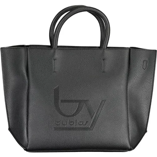 Schwarze Polyurethan-Handtasche mit Druck , Damen, Größe: ONE Size - Byblos - Modalova