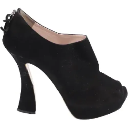 Pre-owned Suede heels , female, Sizes: 8 UK - Miu Miu Pre-owned - Modalova