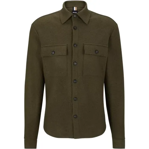 Army Woll Overshirt , Herren, Größe: M - Hugo Boss - Modalova