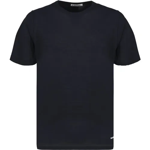 Navy Blue Logo T-shirt , Herren, Größe: S - Jil Sander - Modalova