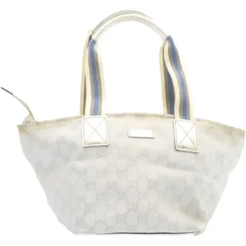 Pre-owned Silver Canvas Bag , female, Sizes: ONE SIZE - Gucci Vintage - Modalova