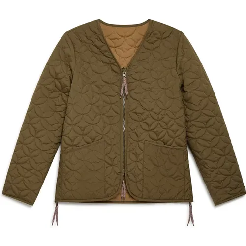 Flared Nylon Short Jacket Reversible , Damen, Größe: M - MALIPARMI - Modalova