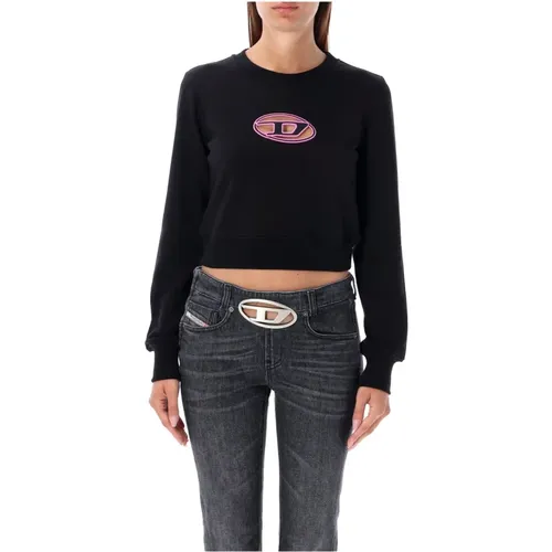 Schwarze Rose Strickwaren Sweatshirt Aw24 , Damen, Größe: M - Diesel - Modalova