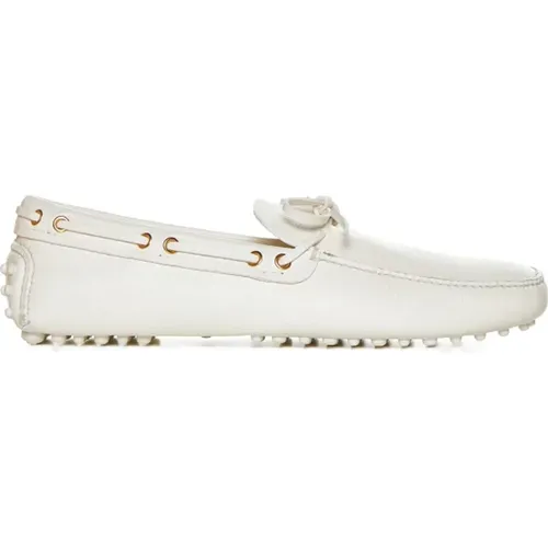 Ivory Boat Loafers with Almond Toe , male, Sizes: 6 UK, 8 UK, 7 1/2 UK, 7 UK, 9 UK, 10 UK - Car Shoe - Modalova