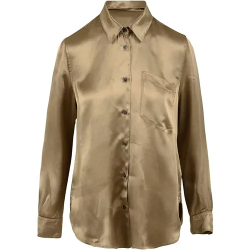 Camel Shirts for Women , female, Sizes: XS, 2XS, S - Aspesi - Modalova