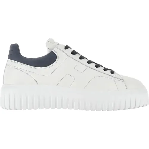 Weiße Ledersneakers mit H-Streifen , Damen, Größe: 42 EU - Hogan - Modalova