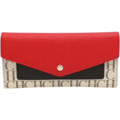 Pre-owned Coated canvas wallets , female, Sizes: ONE SIZE - Carolina Herrera Pre-owned - Modalova