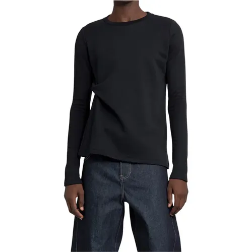 Schwarzer Drapierter Sweatshirt , Herren, Größe: L - Marina YEE - Modalova
