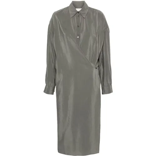 Straight Collar Twisted Dress , female, Sizes: L, XL - Lemaire - Modalova