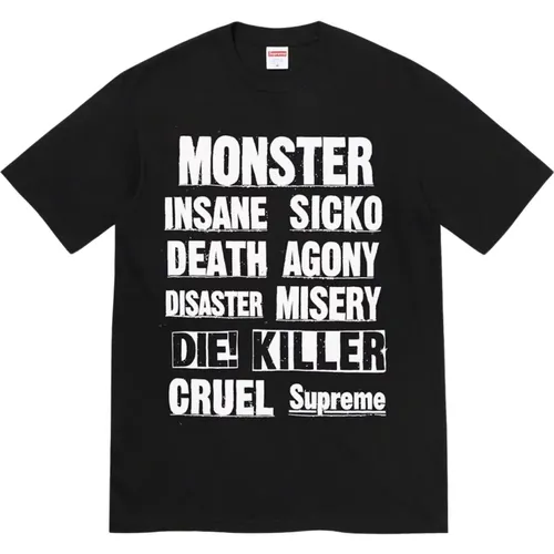 Limitierte Auflage Monster Tee Schwarz , Herren, Größe: M - Supreme - Modalova