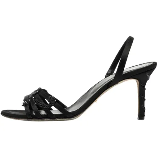 Pre-owned Satin sandals , female, Sizes: 3 1/2 UK - Sergio Rossi Pre-owned - Modalova