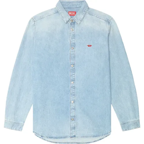 Shirt in denim , male, Sizes: M, XL, L - Diesel - Modalova