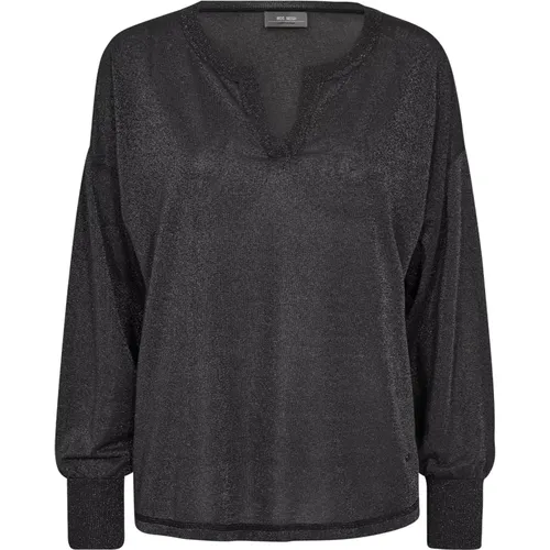 Long Sleeve Blouse with V-Neck , female, Sizes: XL - MOS MOSH - Modalova