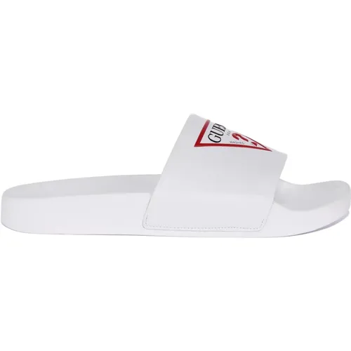 Men's Slide Sandals , male, Sizes: 11 UK, 12 UK, 9 UK, 8 UK, 10 UK, 7 UK - Guess - Modalova