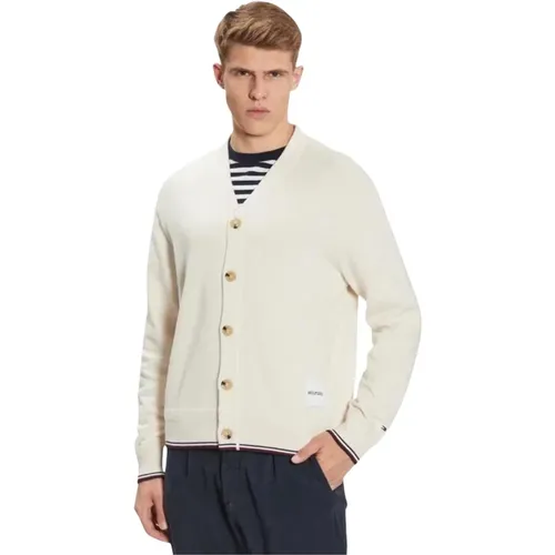 Men`s Cardigan with Button Closure , male, Sizes: S - Tommy Hilfiger - Modalova