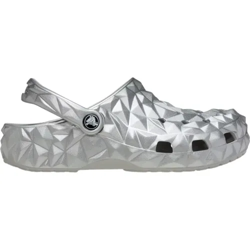 Silberne Sandalen für Frauen , Damen, Größe: 36 EU - Crocs - Modalova