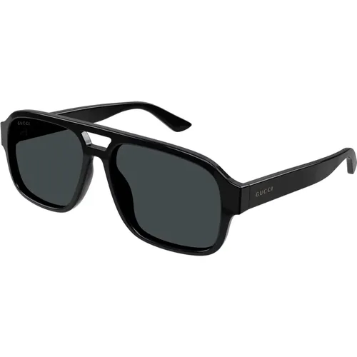 Grey Sunglasses , male, Sizes: 59 MM - Gucci - Modalova