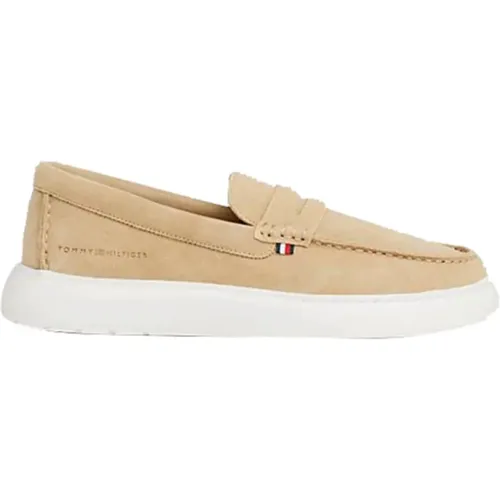 Leder Herren Loafers , Herren, Größe: 42 EU - Tommy Hilfiger - Modalova