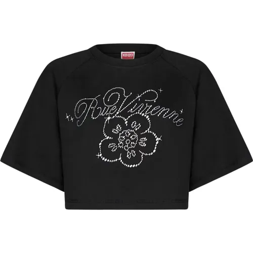 Schwarze T-Shirts und Polos , Damen, Größe: XS - Kenzo - Modalova