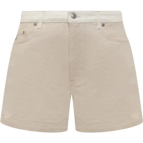 Weite Denim-Shorts mit Metall-Logo - Stella Mccartney - Modalova