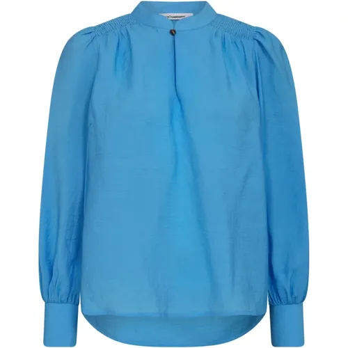 Himmelblaue Bluse mit langen Ärmeln , Damen, Größe: S - Co'Couture - Modalova