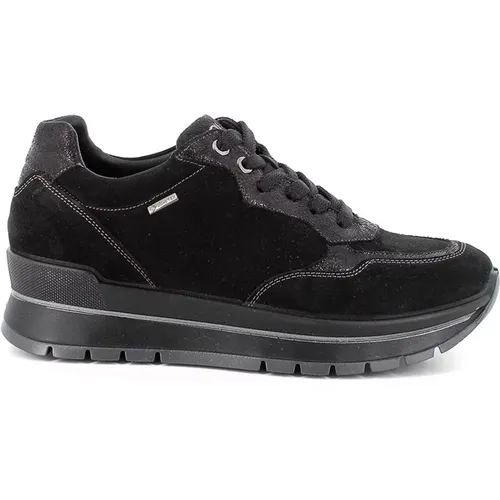 Schwarze Sneakers mit GORE-TEX-Futter , Damen, Größe: 36 EU - IGI&Co - Modalova