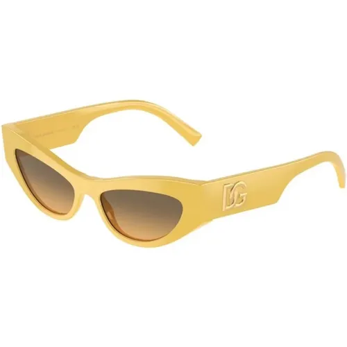 Gelbe Gradienten Sonnenbrille Dg4450 , unisex, Größe: 52 MM - Dolce & Gabbana - Modalova