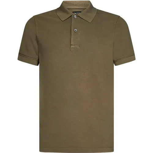 Men's Clothing T-Shirts & Polos Green Aw23 , male, Sizes: XL, M, L, 3XL - Tom Ford - Modalova