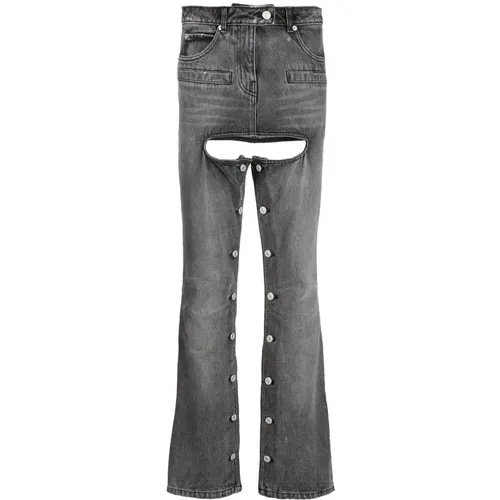 Stud-Embellished Bootcut Jeans - Courrèges - Modalova